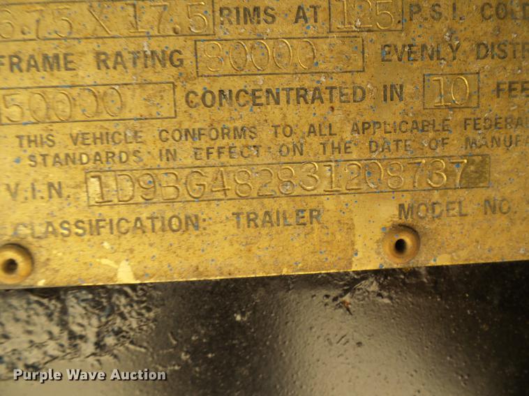 image for item DE5190 2003 Doonan 482DB14B equipment trailer