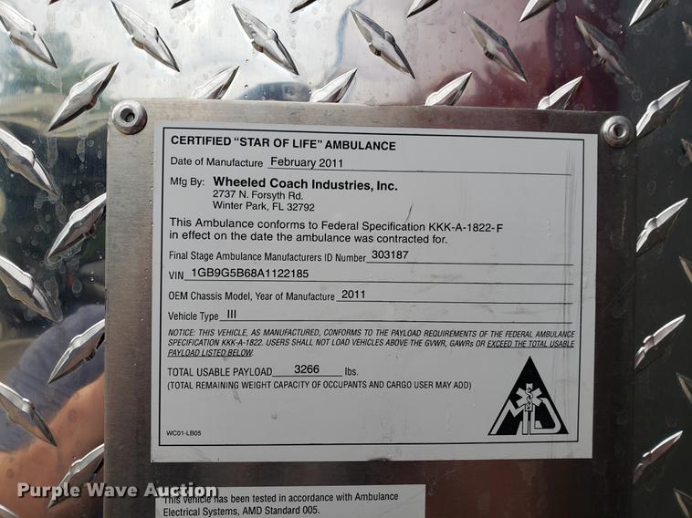 image for item BW9241 2010 Chevrolet Express G4500 ambulance