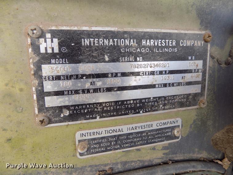 image for item DB9143 1970 International Scout 800A SUV