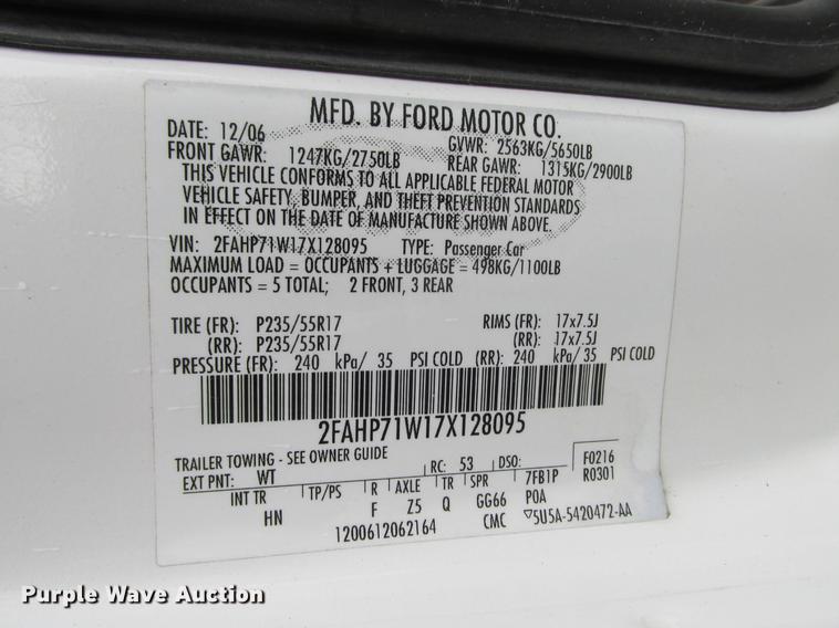 image for item DB9318 2007 Ford Crown Victoria Police Interceptor