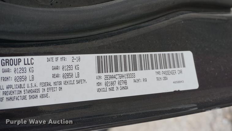 image for item DD6446 2010 Dodge Charger