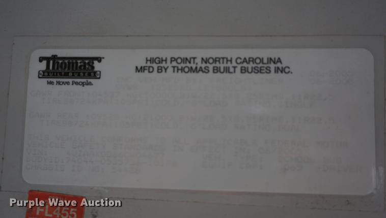 image for item DD6502 2006 Freightliner FS65 Thomas school bus