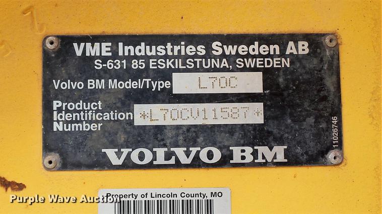 image for item DD7343 1995 Volvo L70C wheel loader