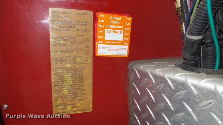 image for item DD7344 1989 Emergency One ladder fire truck