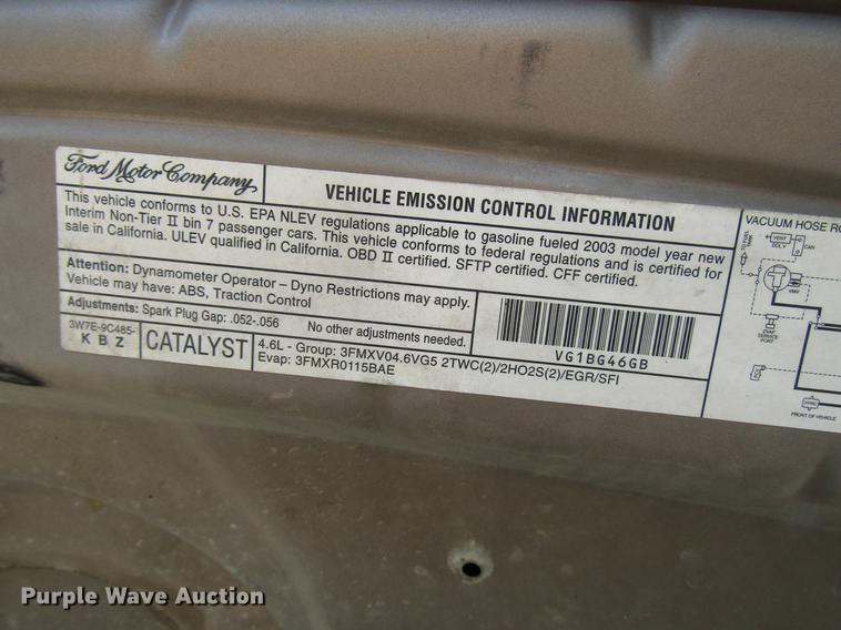 image for item DD7897 2003 Ford Crown Victoria Police Interceptor