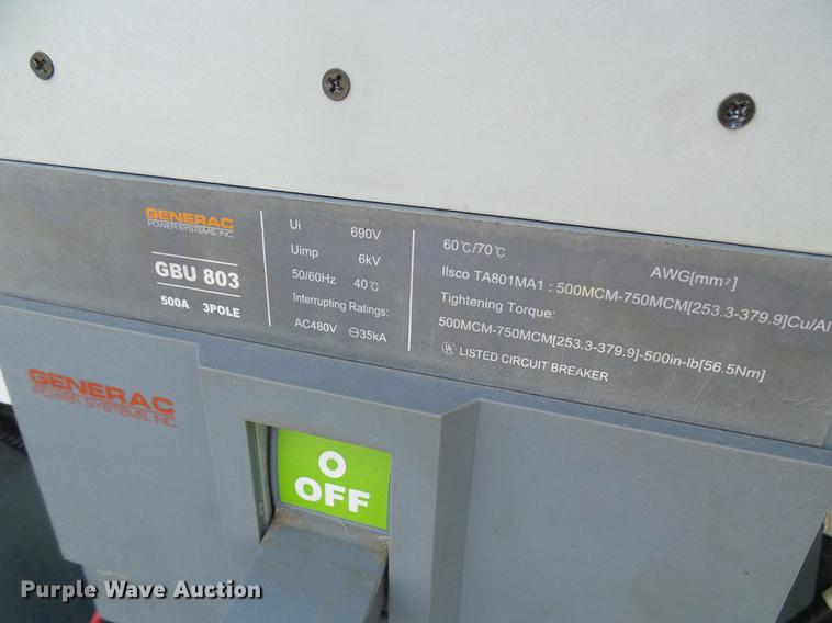 image for item DE5166 2007 Generac QT13068ANSNA generator