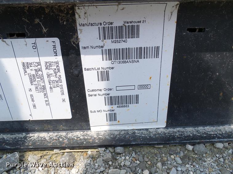 image for item DE5166 2007 Generac QT13068ANSNA generator