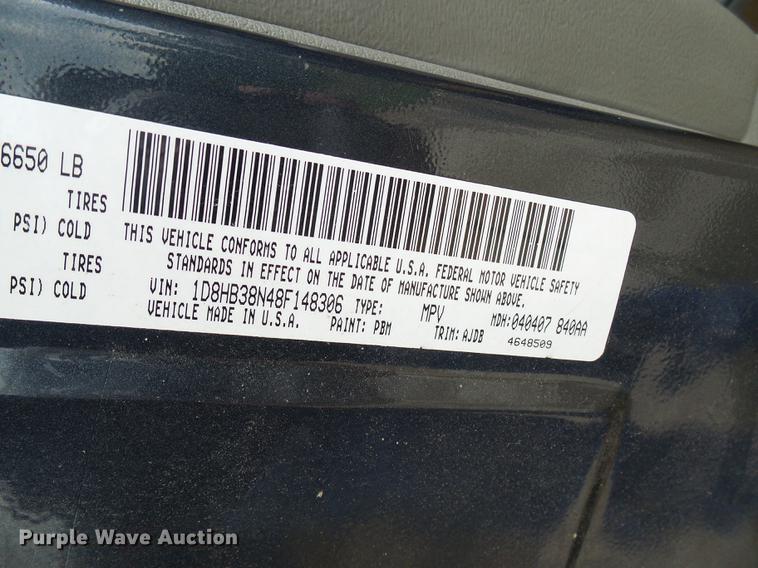 image for item DE5176 2008 Dodge Durango SUV