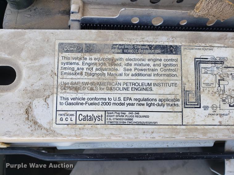 image for item EF9844 2000 Ford Ranger pickup truck