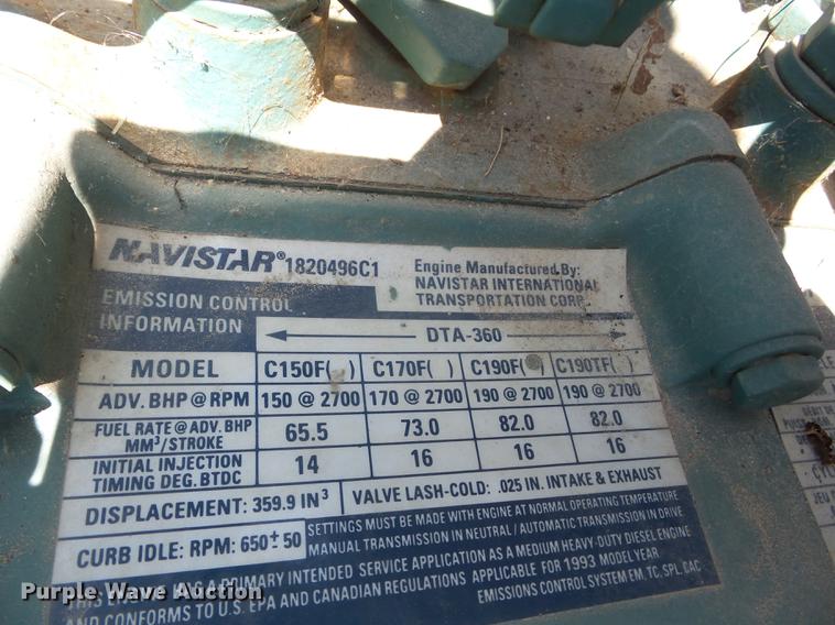 image for item EI9891 1993 International 3800 school bus