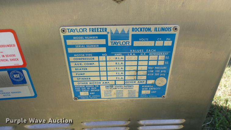 image for item ER9716 Taylor 399-27 stainless steel ice cream machine