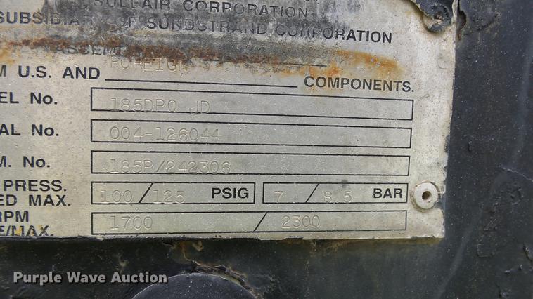 image for item ES9424 Sullair 185DP0JD air compressor