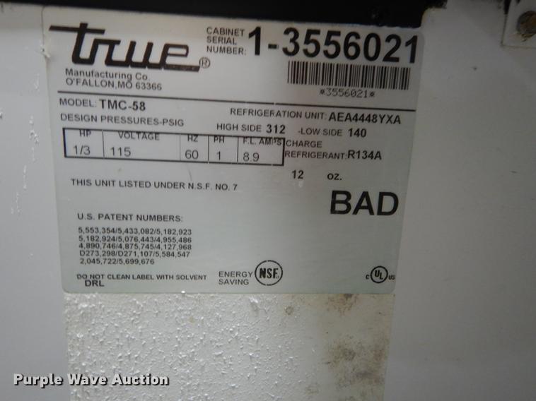 image for item ES9962 (2) True TMC-58 milk coolers