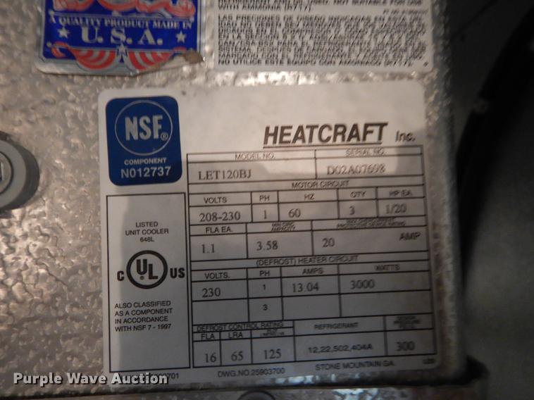 image for item ES9963 2002 US Cooler walk-in freezer