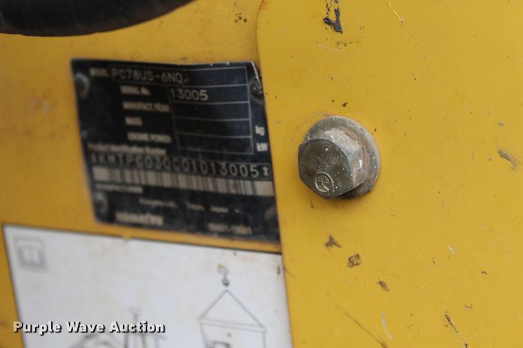 image for item BE9319 2010 Komatsu PC78US-6NO mini excavator