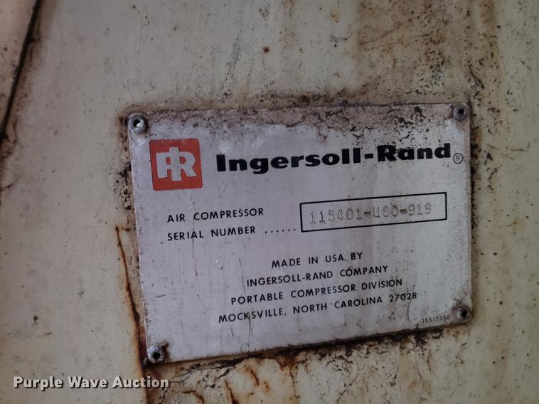 image for item BW9237 Ingersoll Rand air compressor