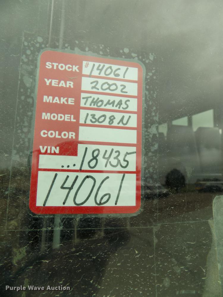 image for item DB8623 2002 Thomas Built Saf-T-Liner MVP school bus