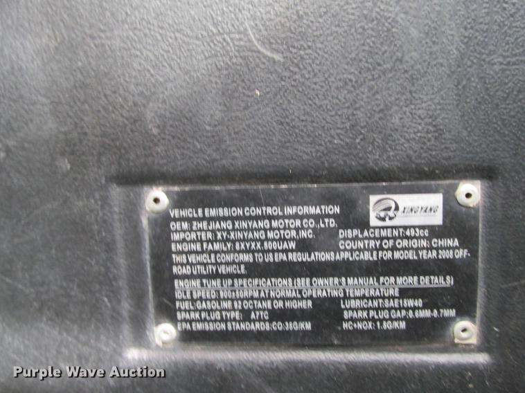 image for item DB9317 2008 Zhejiang Xinyang Motors utility vehicle