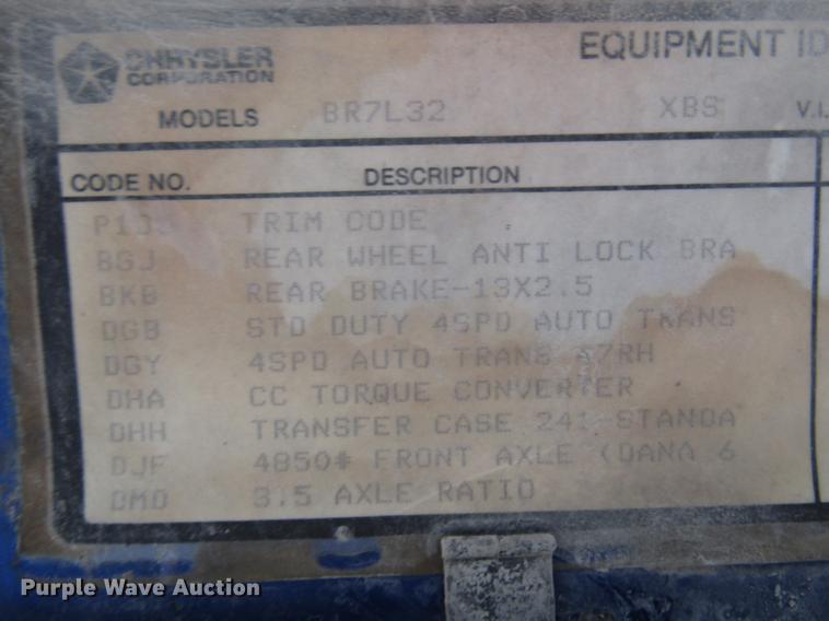 image for item DD4281 1995 Dodge Ram 2500 Club Cab pickup truck