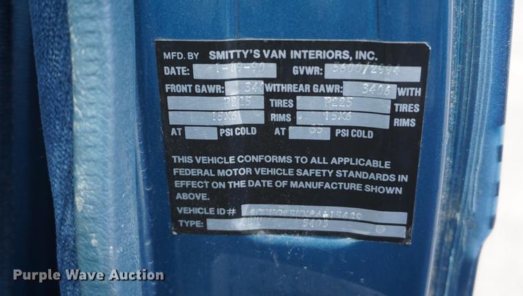 image for item DD6467 1990 Chevrolet G20 van