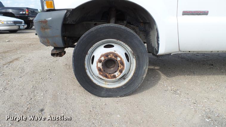 image for item DD7285 2003 Ford F450 Super Duty XL Crew Cab dump flatbed pickup truck