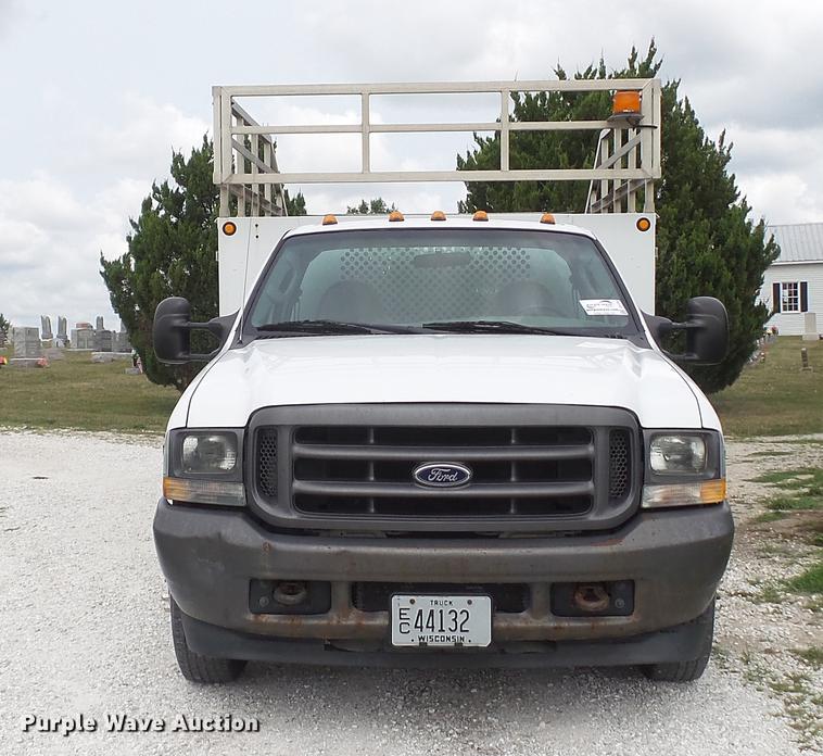 image for item DD7354 2004 Ford F350 Super Duty XL utility bed pickup truck