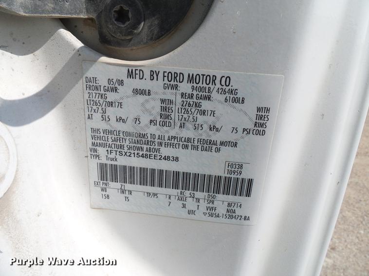 image for item DD8373 2008 Ford F250 Super Duty SuperCab pickup truck