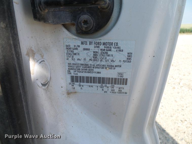 image for item DD8392 2008 Ford F250 Super Duty SuperCab pickup truck