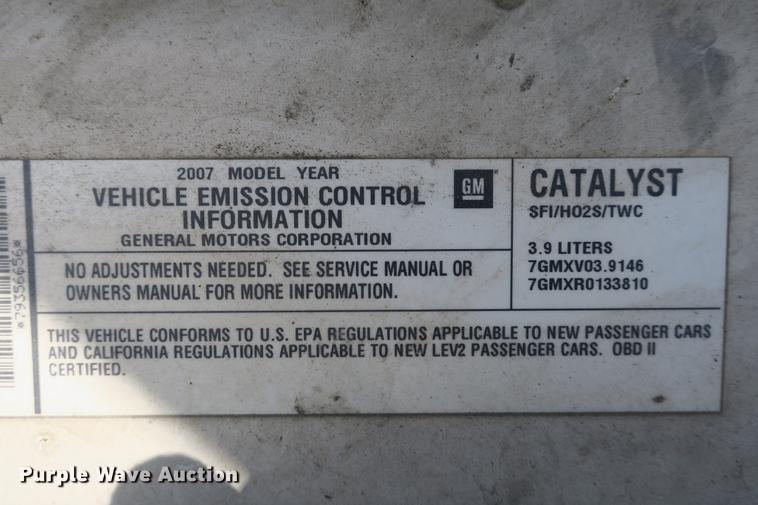 image for item DE3774 2007 Chevrolet Impala Police