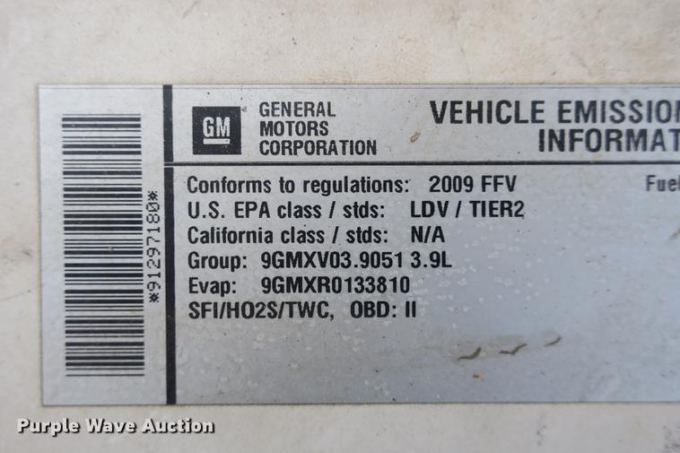 image for item DE3776 2009 Chevrolet Impala Police