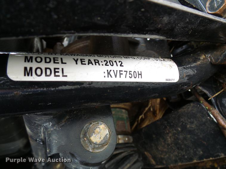 image for item DE5209 2012 Kawasaki 750 ATV