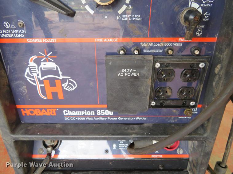 image for item DE6387 Hobart Champion 8500 DC/CC welder/generator