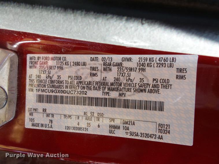 image for item DW9643 2013 Ford Escape SUV