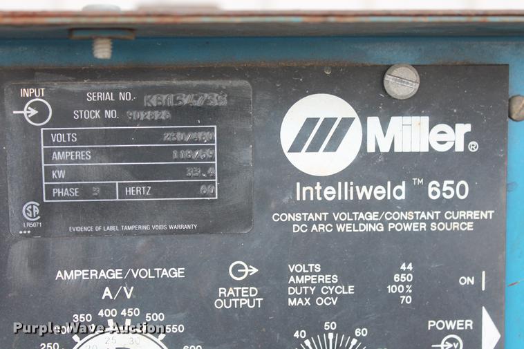 image for item DZ9985 Miller Intelliweld 650 welder