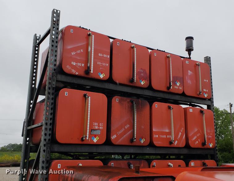 image for item EF9829 (12) 65 gallon bulk oil barrels