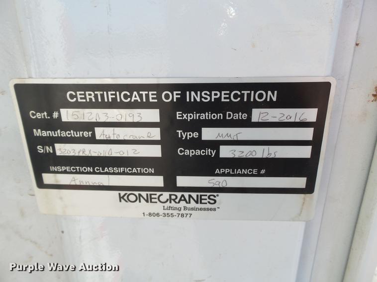 image for item EI9646 2009 GMC Sierra 3500 utility bed pickup truck with crane