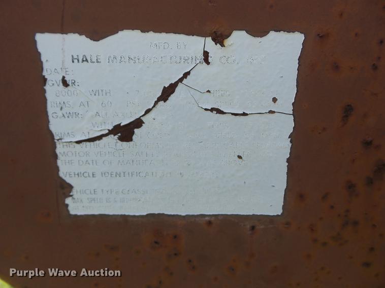 image for item EI9887 1979 Hale livestock trailer