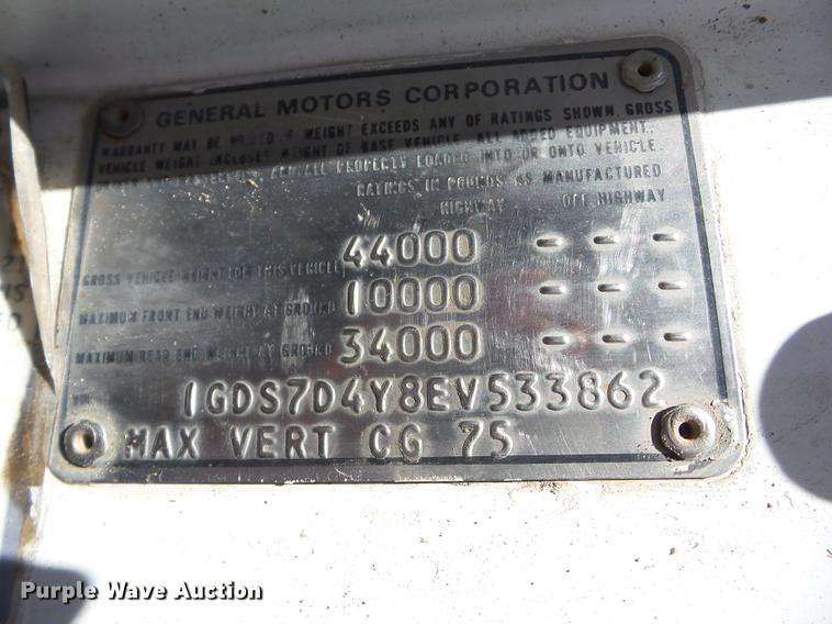 image for item EI9899 1984 GMC 7000 dump truck