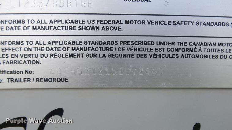 image for item ER9700 2005 CM Legacy livestock trailer