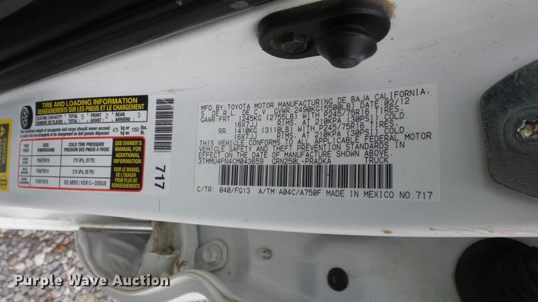 image for item ES9267 2012 Toyota Tacoma Double Cab pickup truck