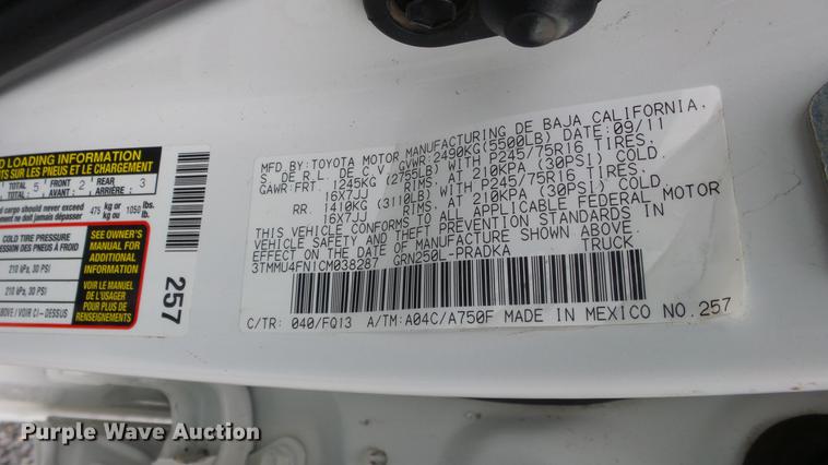 image for item ES9268 2012 Toyota Tacoma Double Cab pickup truck