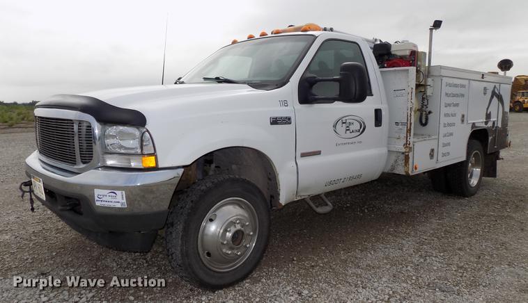 image for item DB8620 2003 Ford F550 Super Duty service truck with crane