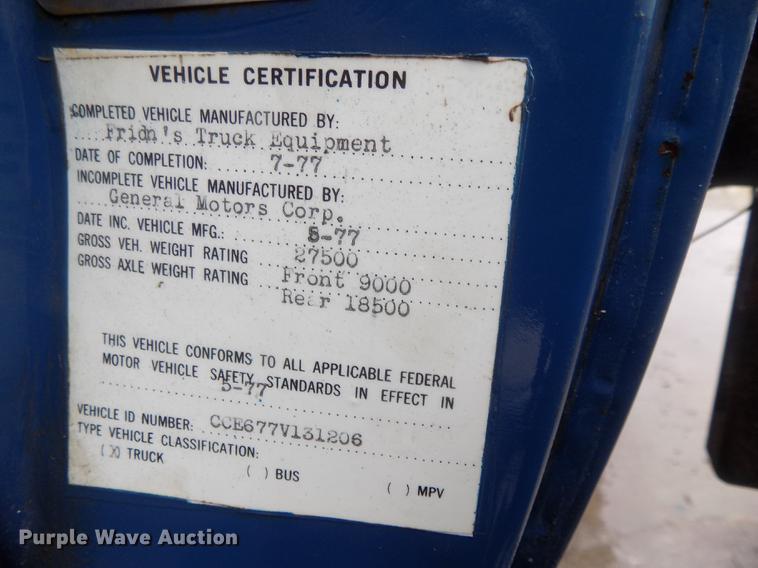 image for item DB8625 1977 Chevrolet C65 flatbed truck