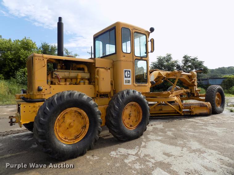 image for item DB8654 1969 Caterpillar 12F rigid frame motor grader