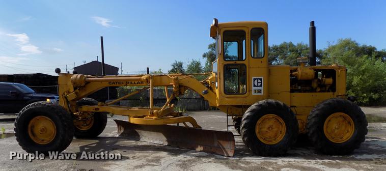 image for item DB8654 1969 Caterpillar 12F rigid frame motor grader
