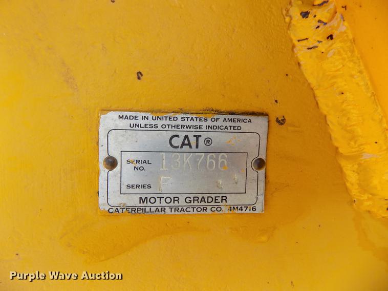 image for item DB8654 1969 Caterpillar 12F rigid frame motor grader