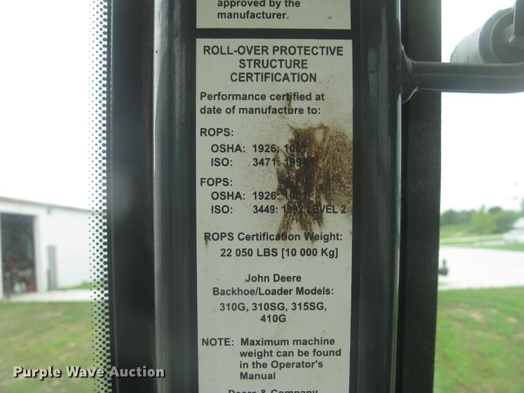 image for item DC1289 2004 John Deere 310G backhoe