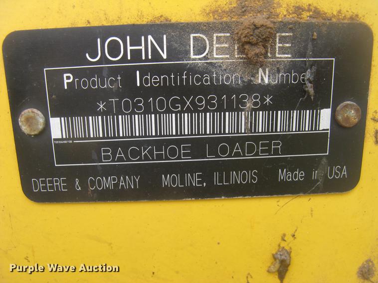image for item DC1289 2004 John Deere 310G backhoe