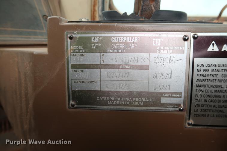 image for item DD5316 1993 Caterpillar 936F wheel loader