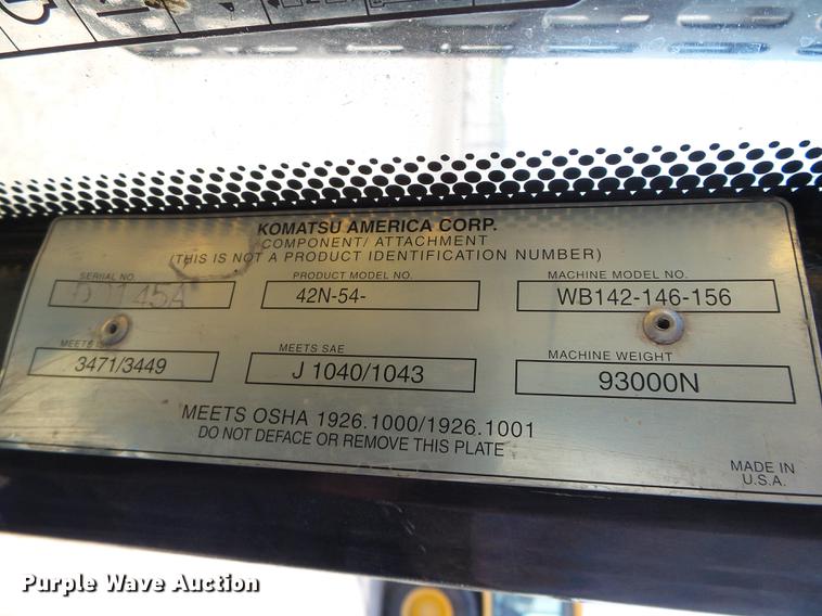 image for item DD5841 2006 Komatsu WB146 backhoe